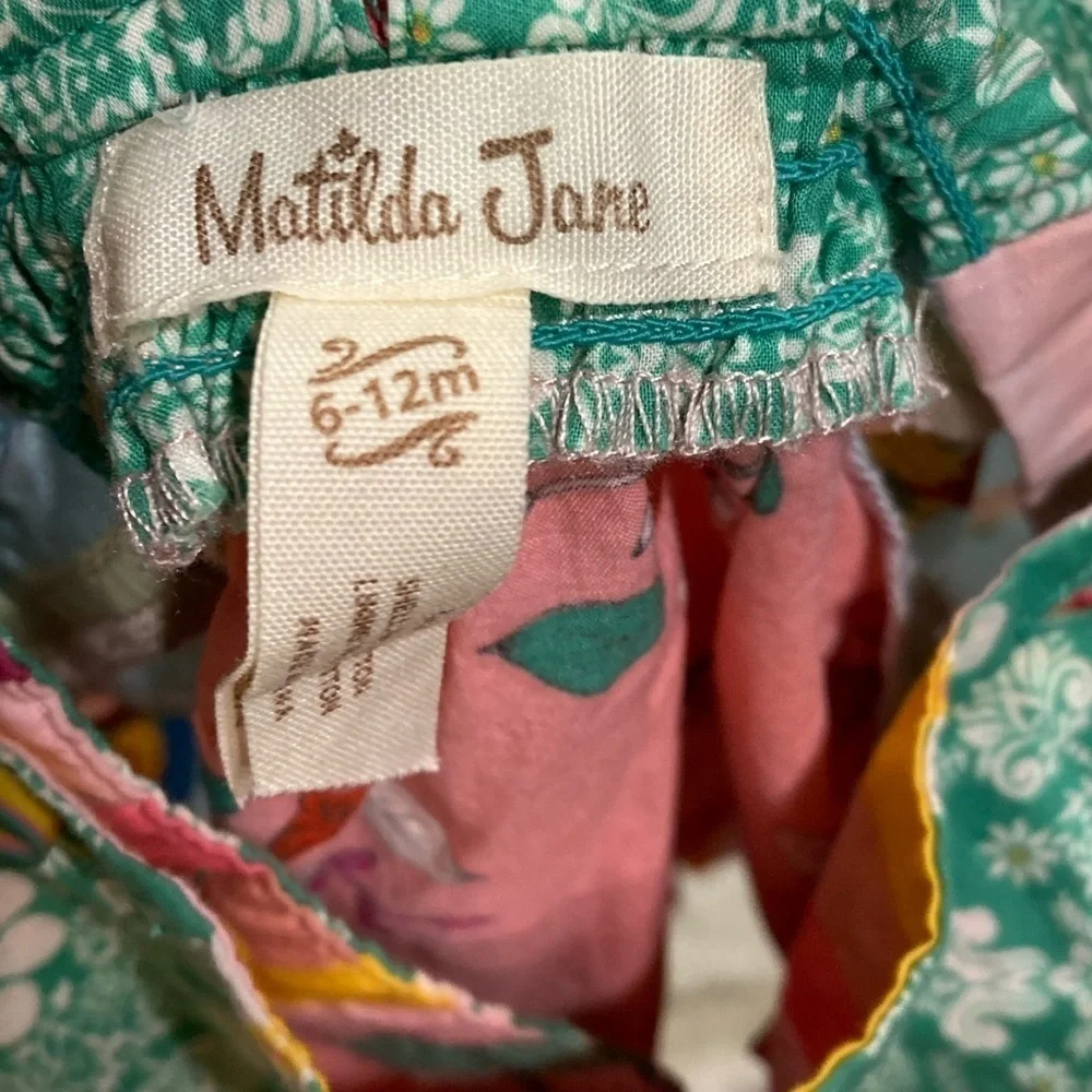 Matilda Jane Pink Blue It's A Tie Dress Girls Brilliant Daydream Multi Print